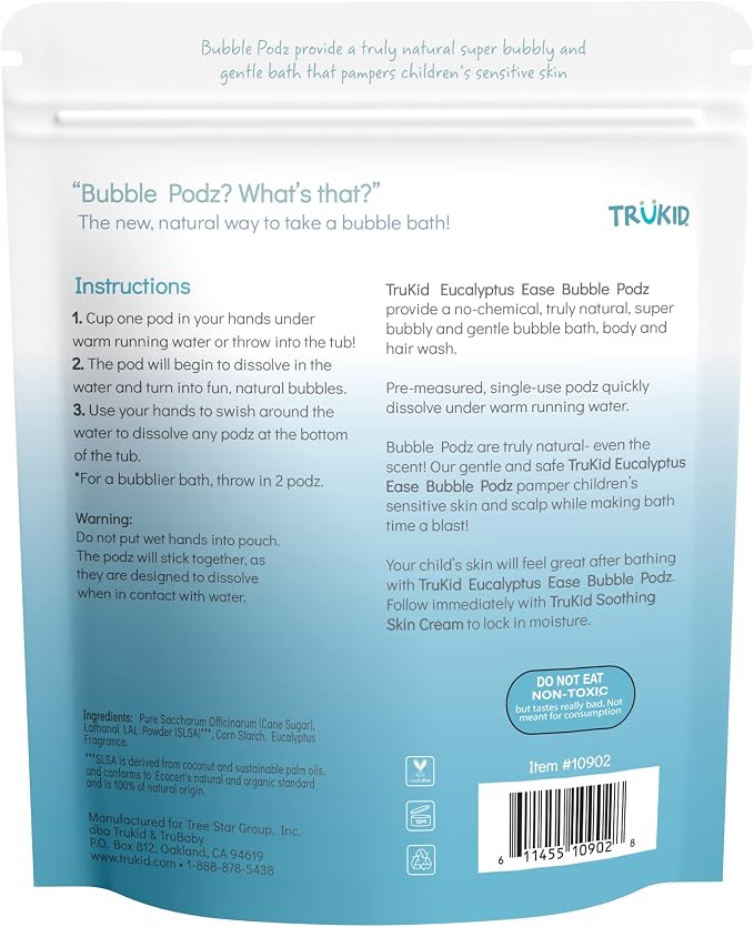TruKid Bubble Podz Bubble Bath for Kids, & Babies, Tear Free Gentle & - Image 9