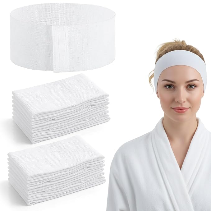 50-Pack Disposable Headbands, Facial Headbands Esthetician, Soft Non-Woven by Unknown
