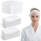 50-Pack Disposable Headbands, Facial Headbands Esthetician, Soft Non-Woven by Unknown