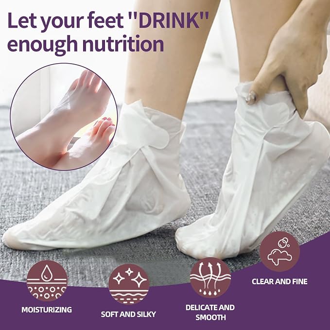 6 Pack Moisturizing Foot Mask, Hydrating Foot Masks - Image 3