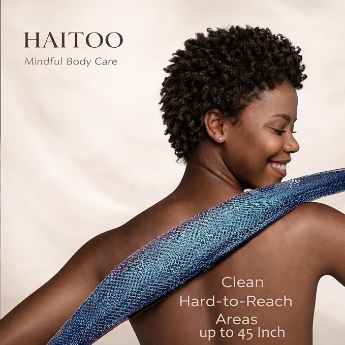 African Net Sponge Authentic, 4 Pieces African Exfoliating Net Sponge Body Back - Image 4
