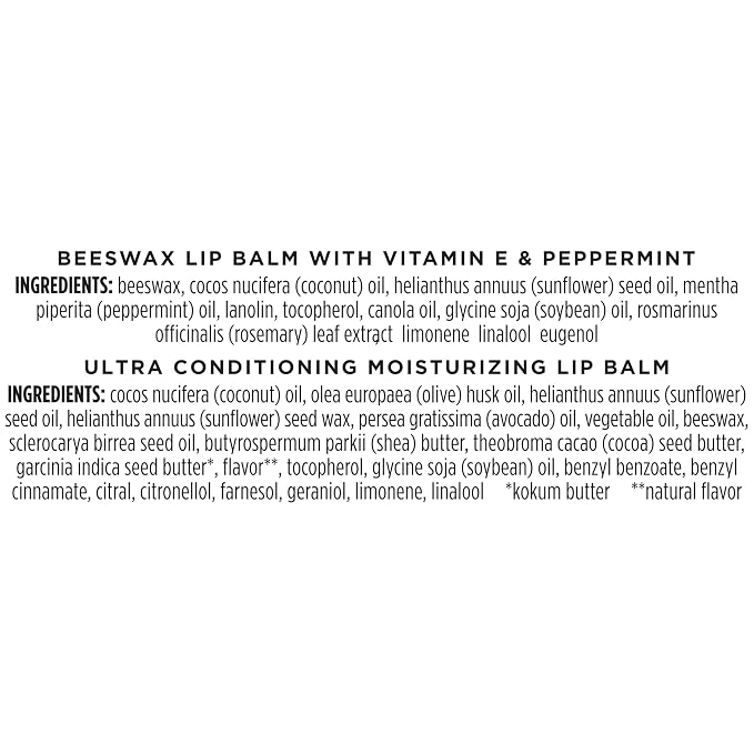 Burt's Bees Lip Balm Beeswax and Ultra Conditioning Lip Balm Pack, Hydrating - Image 8