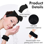 Zkptops 6Pcs Spa Headband for Washing Face Wristbands Set Women Bubble Makeup - Image 3