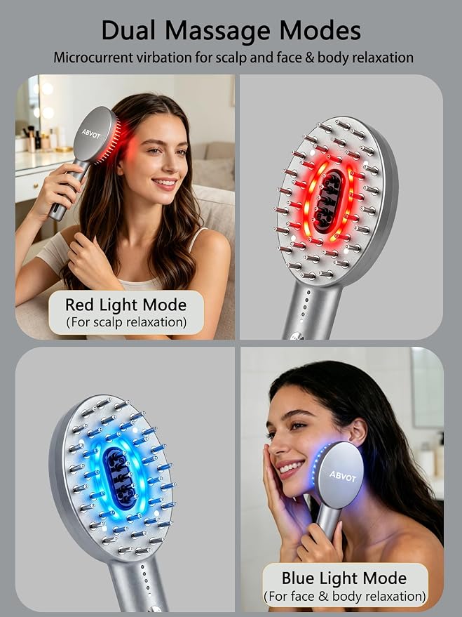 3-in-1 Electric Scalp Massager Brush, Vibrating Scalp Massager Comb - Image 3