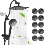 Hibbent cUPC Certified All Metal 8" Rainfall Showerhead Combo, High Pressure by Hibbent
