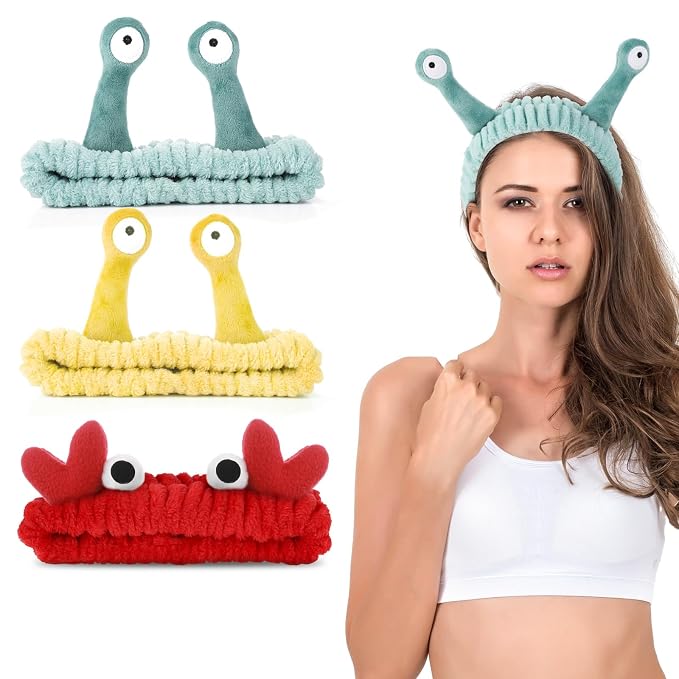 WLLHYF 2 Pack Spa Headband Makeup Brush Set, Bowknot Hair Bands - Image 9