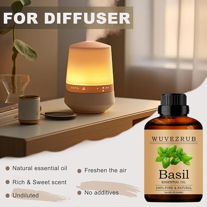 Basil Essential Oil, 240ML Pure and Natural - Image 5