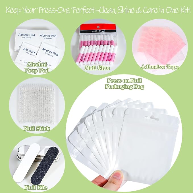 Press On Nail Tool Kit with Everything, Bebbtiy Press On Nail Prep Tool Kit - Image 3