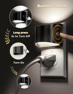 L LOHAS LED Night Lights Plug into Wall 2 Pack, Nightlight - Image 4