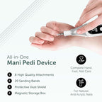 PediLux Pro Professional Manicure Pedicure Kit, Cordless Electric Nail File - Image 7