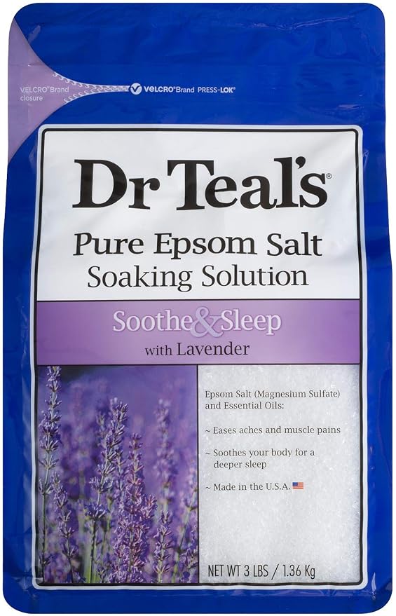 Dr Teal's Epsom Salt Bath Soaking Solution, Eucalyptus and Lavender, 3lb Bags - Image 2