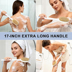 Back Scrubber for Shower with Long Handle, Exfoliating Bath Brush for Body - Image 3