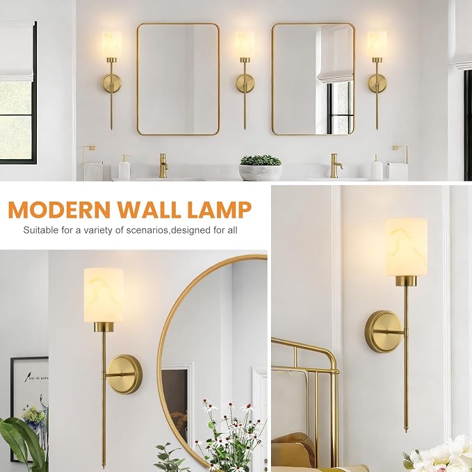Gold Wall Sconces Set of 2 - Image 4