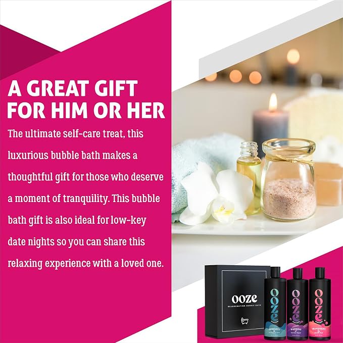 OOZE Bubble Bath Set for Women Lavender, Eucalyptus & Passion Fruit - Image 5