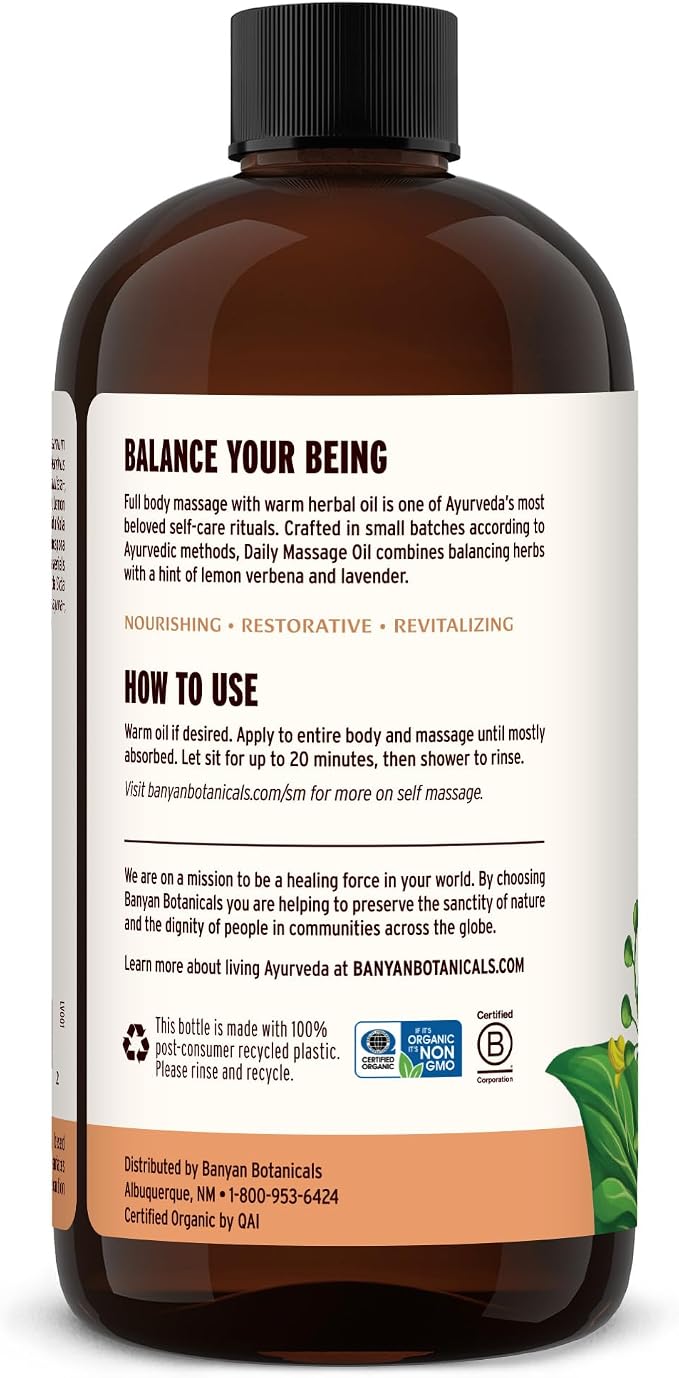 Banyan Botanicals Daily Massage Oil – Organic Ayurvedic Massage Oil – Balancing - Image 6