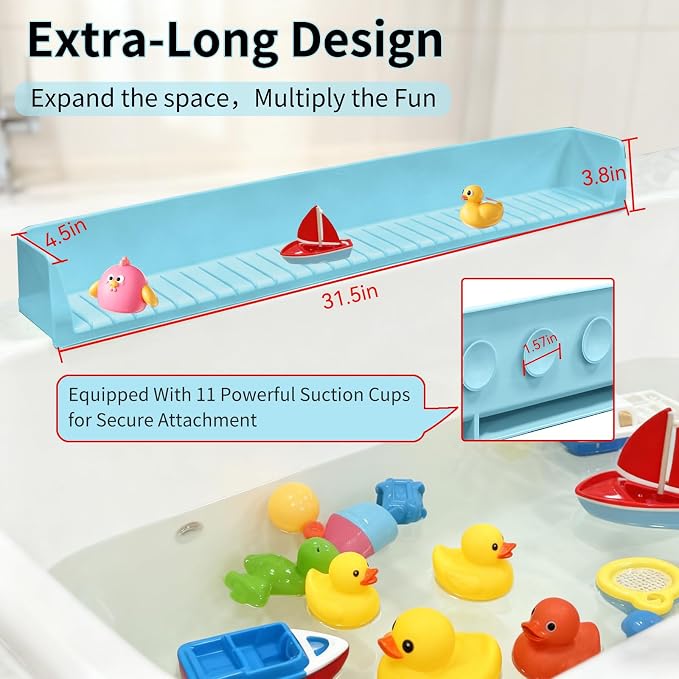 Bathtub Splash Guard for Tub Kids - 31IN Silicone Splash Guard - Image 2