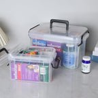 HEY FOLY 15qt Clear Medicine Organizer Storage Box, Plastic First Aid Box Empty - Image 2