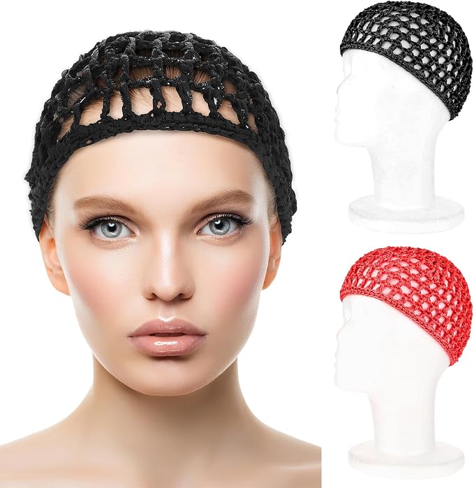 WLLHYF Wig Cap Thick Long Hair Caps Adjustable Net Mesh Braided Weaving Making by WLLHYF