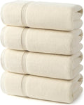ecolook Bath Towels Set of 4, 100% Cotton, 27 x 55 Inches, Quick-Drying & by Unknown