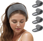 TopTie 4PCS Spa Facial Headband Skincare Makeup Head Wrap Adjustable Terry by TOPTIE