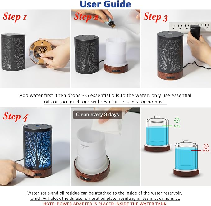 EQUSUPRO Essential Oil Diffuser Aromatherapy Diffuser 150ml - Image 7