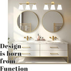 Hamilyeah Gold Bathroom Vanity Light Fixtures Over Mirror, 3 Light Vanity Lights - Image 5