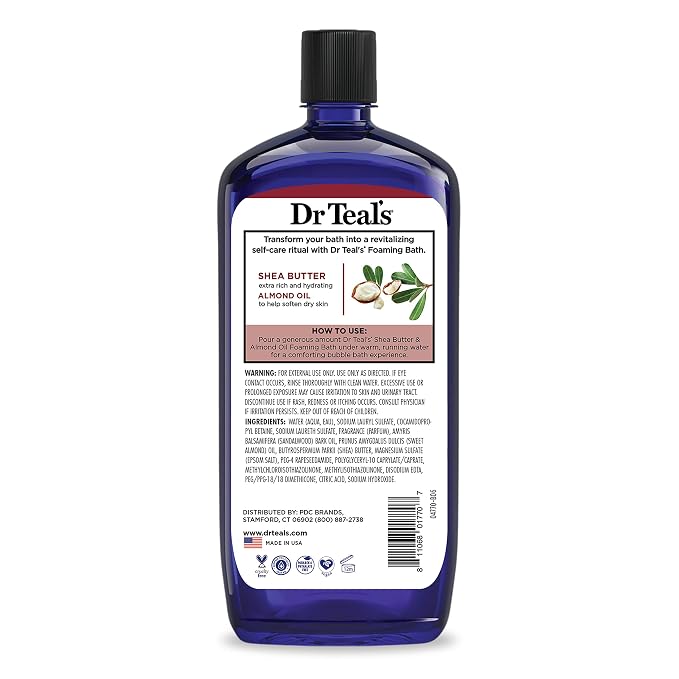 Dr Teal's Foaming Bath with Pure Epsom Salt, Shea Butter & Almond, 34 fl oz - Image 10