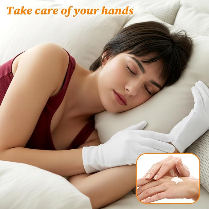 6 Pairs Moisturizing Socks Gloves Set, Spa Foot Moisturizer Socks & Cotton - Image 8