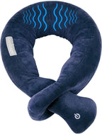 Travel Neck Pillow with Vibration Massage, Battery Operated Adjustable Airplane by lomitech