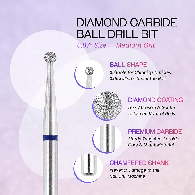 PANA 3/32" Diamond Carbide Ball Bit- Style 01, Medium Grit - Image 3