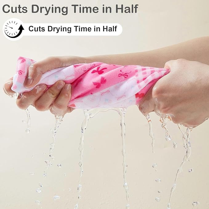 2 Pack Microfiber Hair Towel Wrap - Image 2