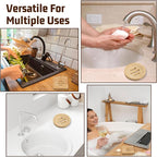 Ymapinc 2-Pack Natural Bamboo Soap Holder, Round+Square Bamboo Soap Dish & - Image 4