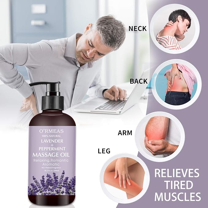 Massage Oil with Lavender and Peppermint Massage Oil - Image 2