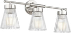 Brushed Nickel Bathroom Vanity Light, HWH 3-Light Vanity Lights by HWHINVESTMENT
