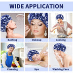 1 PCS Shower Cap, Double Layer & Adjustable Bathing Cap - Image 6
