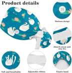 Women's Working Caps with Scrunchies Tarot Pattern Background Lace-Up Hat - Image 4