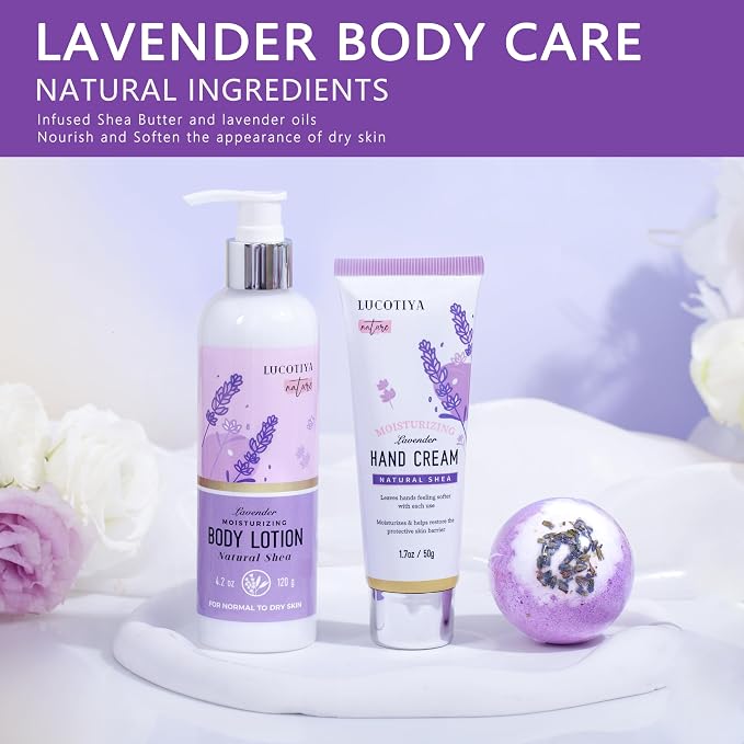 Lavender Spa Bath and Body Gift Set - Image 4