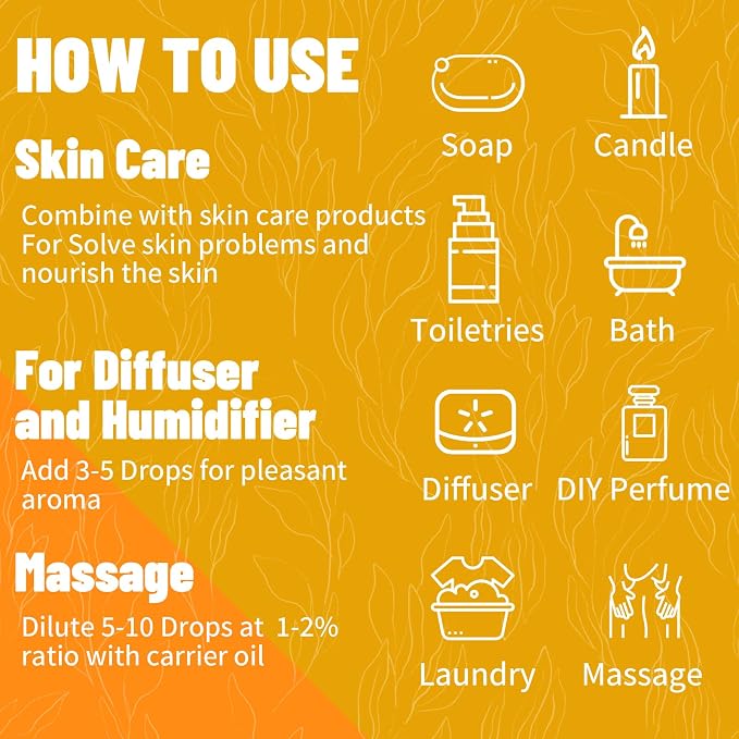 Essential Oils for Diffuser for Home, Top 5 Aromatherapy Oils, Candle&Soap - Image 5