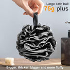 Loofah Charcoal Bath Shower Sponge Body Scrubber, 75g XL Exfoliate Mesh Pouf - Image 3