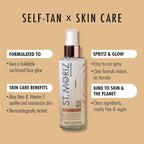 St. Moriz Advanced Self Tanner Face Mist, Sunless Tanning Spray - Image 2