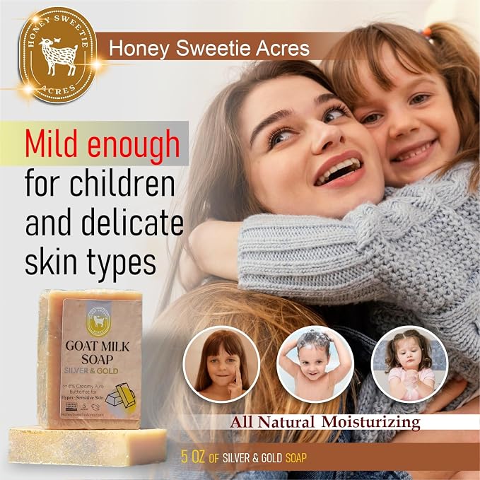 Honey Sweetie Acres Silver and Gold Goat Milk Soap - Image 5