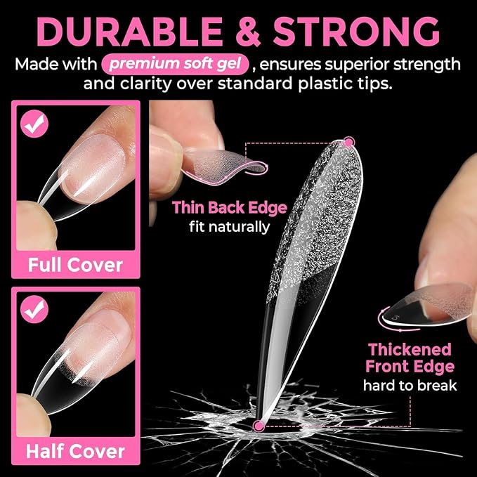 UNA GELLA Almond Nail Tips - Image 5