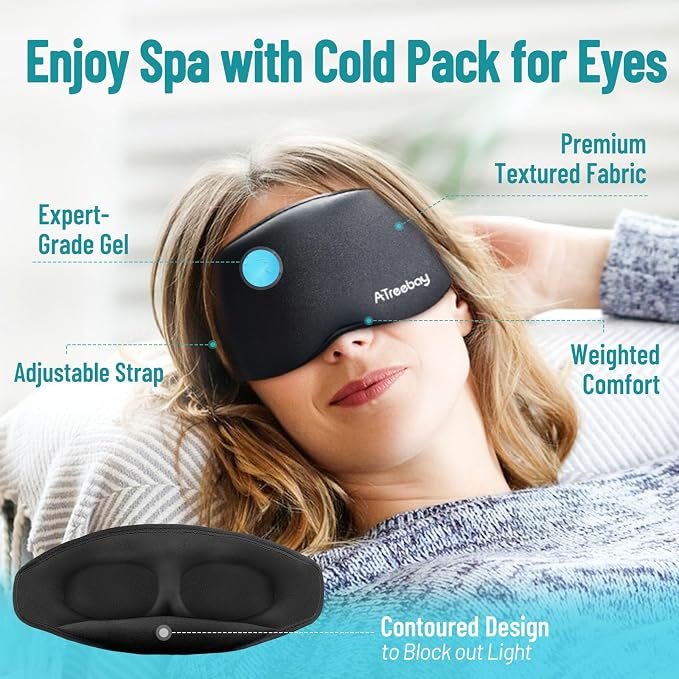 3D Gel Cooling Eye Mask, Weighted Eye mask - Image 5