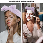 Ondder Spa Headband for Washing Face 8 Pack Purple Skincare Headbands for Women - Image 4