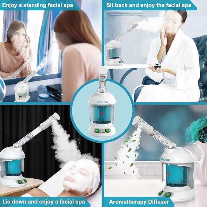 Facial Steamer - DENFANY Nano Ionic Face Steamer - Portable Facial Steamer - Image 6