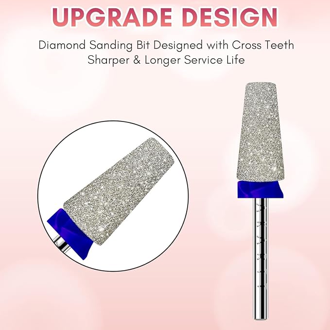 Makartt Electric Nail Drill Bits: Tapered Barrel Carbide Diamond Sanding Bit - Image 2
