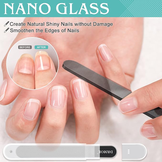Glass Nail File Buffer with Case - Image 2