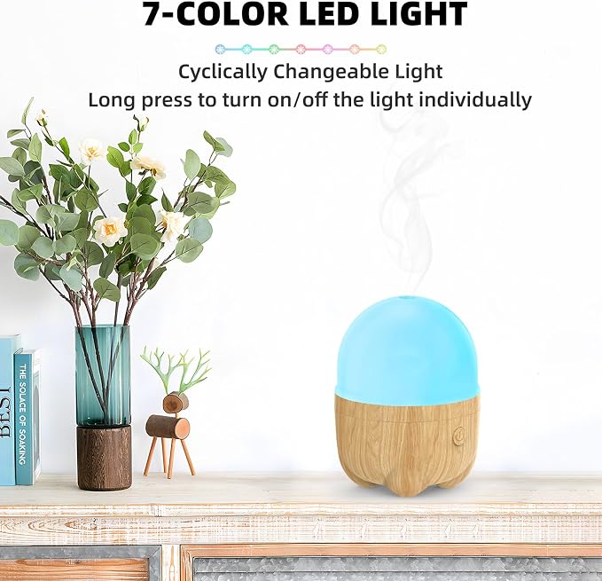 SEEDSEEL 150ML Rechargeable Battery Essential Oil Diffuser, Portable Cordless - Image 7