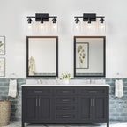 3 Light Bathroom Light Fixtures Black Vanity Light Over Mirror Modern Farmhouse - Image 7