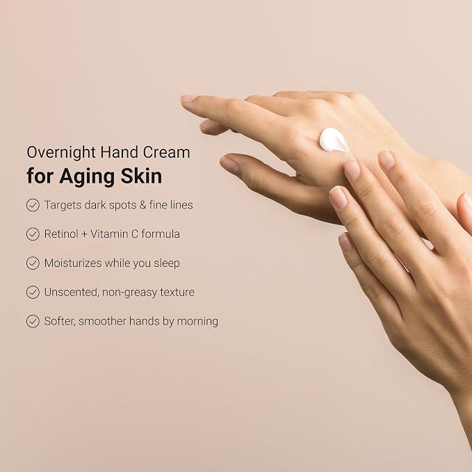 LifeCell Retinol + Vitamin C Overnight Hand Treatment – Anti-Aging Hand Cream - Image 2